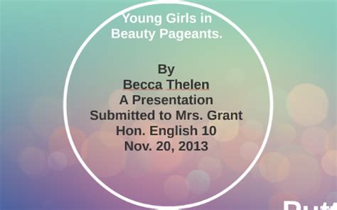 Beauty Pageants Ar Exploitive by Becca Thelen