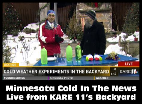 Minnesota Cold In The News – Live from NBC’s KARE 11 Backyard