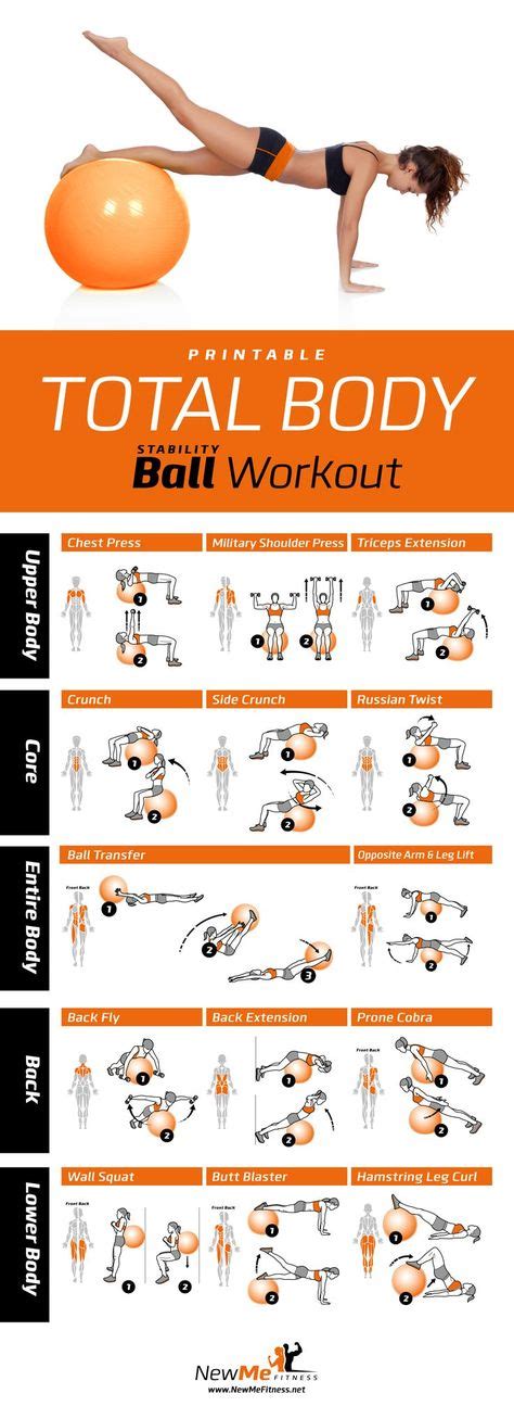 Stability Ball Total Body Workout Best Stability Workout Ive Seen In A While With Images