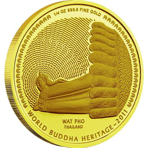 Gold Coin Wat Pho Thailand 2011 World Buddha Heritage” Series 14 Oz