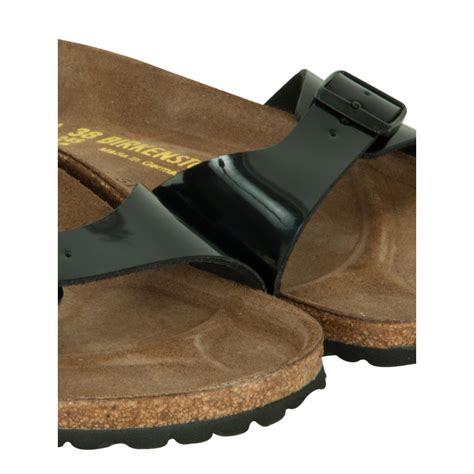 Birkenstock Single Strap Sandal In Black Patent