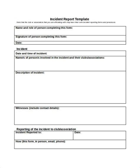 An incident report is a form to document all workplace illnesses, injuries, near misses and accidents. Sample Incident Report Template -16+ Free Download ...