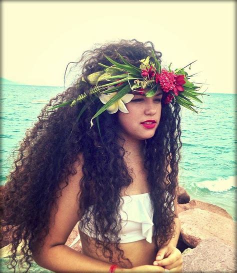Polynesian Girl Hawaiian Hairstyles Polynesian Girls Beautiful Long