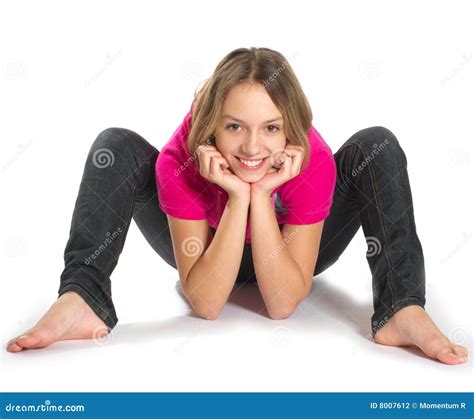 Smiling Stretching Girl Stock Photography Image 8007612