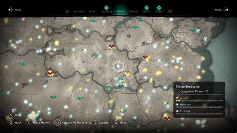 Assassins Creed Valhalla Mapa Skarb W Oxenefordscire Sekrety