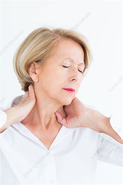 Woman Suffering From Neck Pain Stock Image C0350608 Science