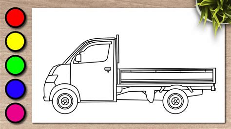 Daihatsu Granmax Pickup Drawing And Coloring Vehicle Drawing