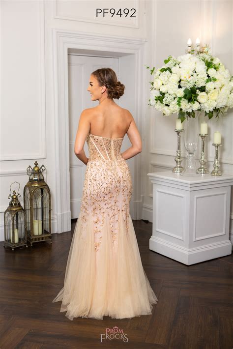 PF9492 Rose Gold Prom/Evening Dress - Prom Frocks UK Prom Dresses