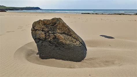 Big Rock In The Sand On Saligo Beach Isle Of Islay Islay Pictures