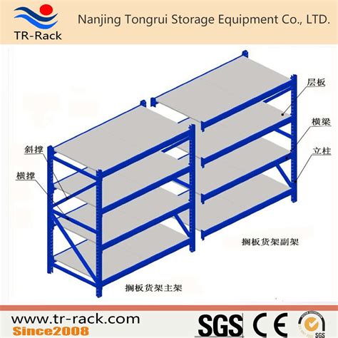 Long Span Medium Duty Shelving Steel Storage Racking For Warehouse