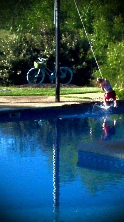 This Swing Rope Over Our Pool Is The Fav At Our House It Gets A Lot