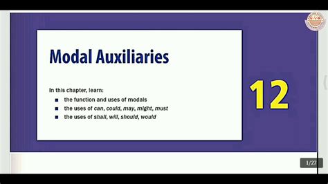 Class Modal Auxiliaries Chapter Everyday English Grammar With Subtitles YouTube