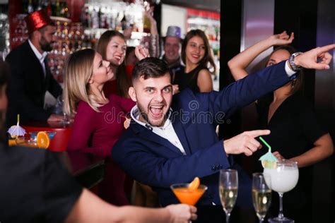 Man Having Fun At Nightclub Stock Image Image Of Gathering Glass 232343085