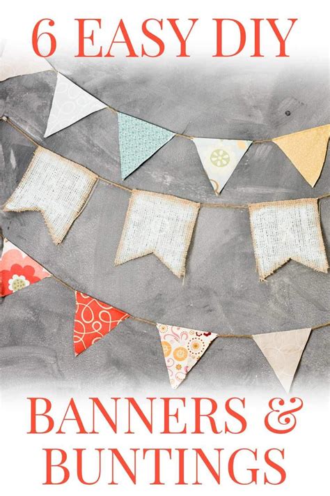 6 Easy Diy Banners And Buntings With Images Diy Banner Fabric