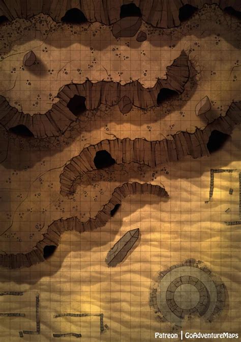Caves In The Desert 24x34 Battlemaps Dnd World Map Fantasy Map