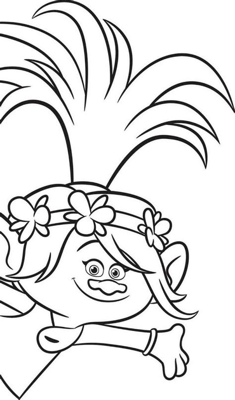 Free Trolls Movie Coloring Pages Printable Poppy Coloring Page