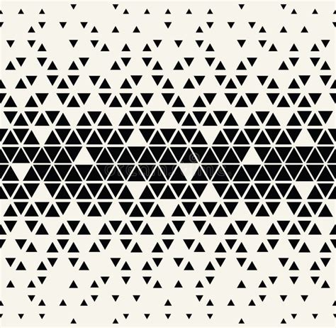 Abstract Geometric Black And White Graphic Design Triangle Halftone