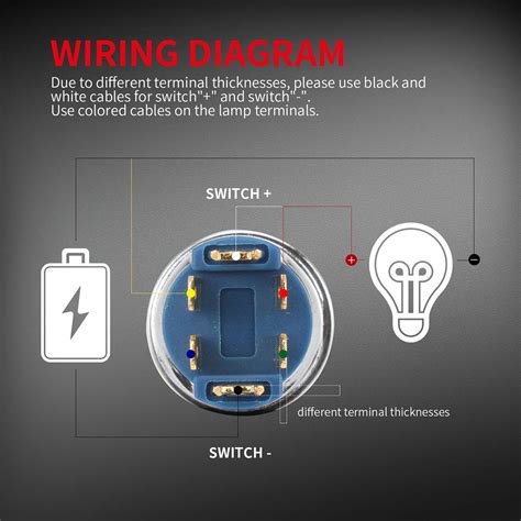 Buy DaierTek 12 Volt Waterproof Push Button Toggle Switch 12V Lighted