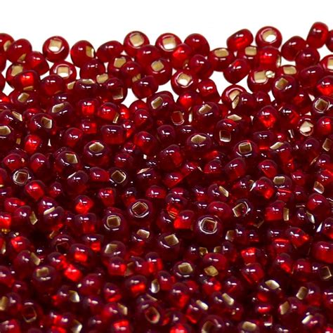 Preciosa Seed Beads 80 Silver Lined Red 20g Beads And Beading