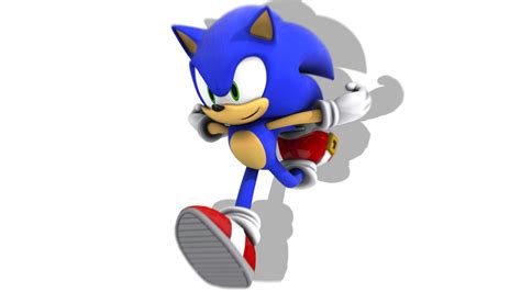 3d Sonic The Hedgehog Running By Fentonxd Sonic