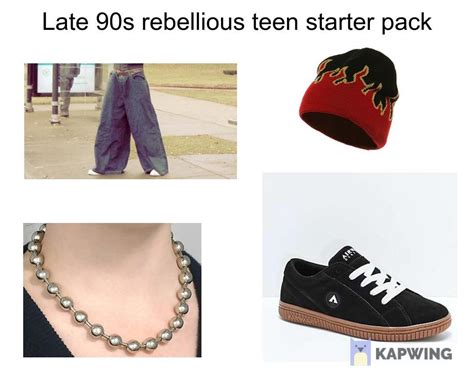 Late 90s Rebellious Teen Starter Pack Rstarterpacks