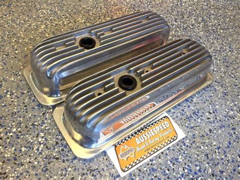 Purchase Polished Finned Aluminum Chevy 43 V6 Valve Covers Hot Rod
