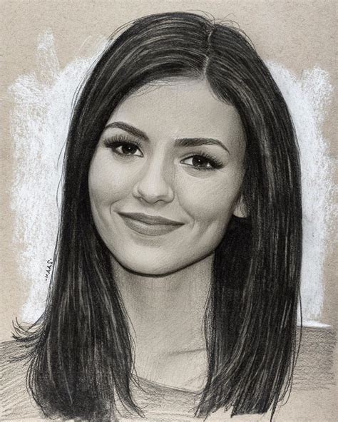 How To Draw Victoria Justice Step By Step Qdaminerlitetutorial
