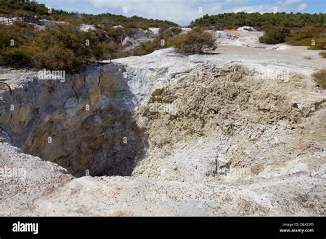 Rainbow Crater In Wai O Tapu Geothermal Reserve Rotorua New Zealand