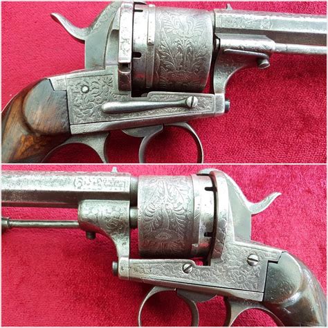 A Good Belgian 13mm Pinfire 6 Shot Revolver By A Francotte Circa 1865