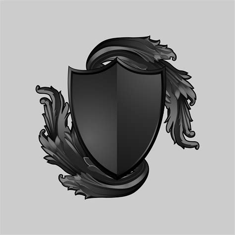 Black Baroque Shield Elements Vector Download Free Vectors Clipart