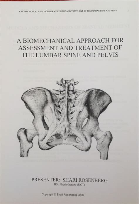 A Biomechanical Approach For Assessment And Treatment Of The Lumbar