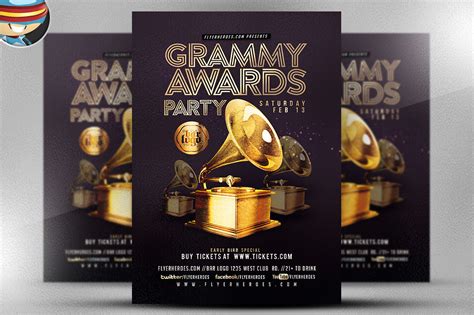 Grammy Awards Party Flyer Template Flyer Templates Creative Market
