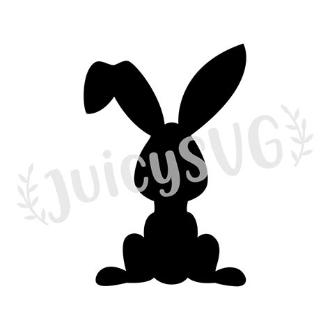 Bunny Silhouette Layered Svg Cricut Friendly Cut File Etsy