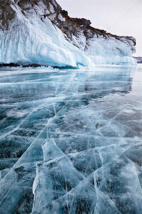 Rocks On Winter Baikal Lake — Stock Photo © Zastavkin 52818415