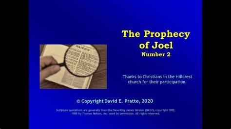 Video Bible Study Prophecy Of Joel Part 2 Youtube