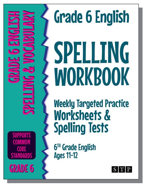 Grade 6 English Spelling Practice Workbook 6th Grade English — Stp Books