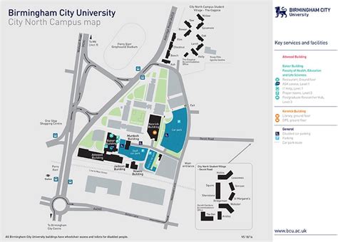 City North Campus Campus Map Birmingham City University