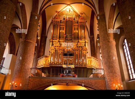 Unique Double Organ Of St Nicholas Church In Flensburg Hi Res Stock