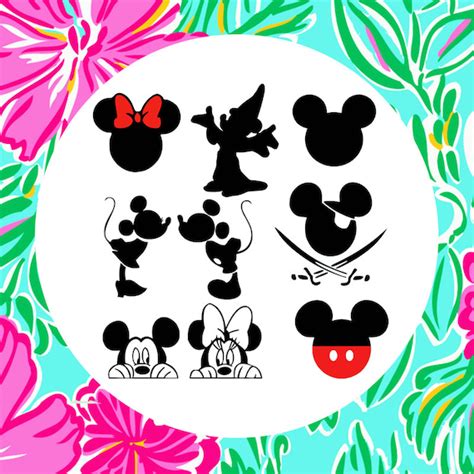 Mickey And Minnie Mouse Cutting Files In Svg Eps Dxf And