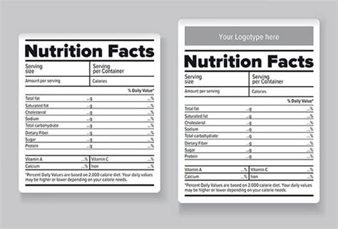 Nutrition Label Template Word | printable label templates