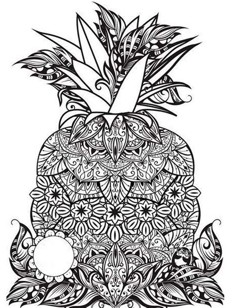 Free Pineapple Coloring Pages For Adults Printable To