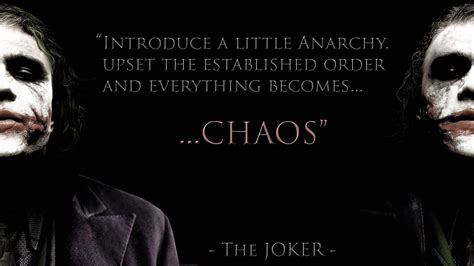 Nice Chaos Quote By The Jokerintroduce A Little Anarchy Upset The