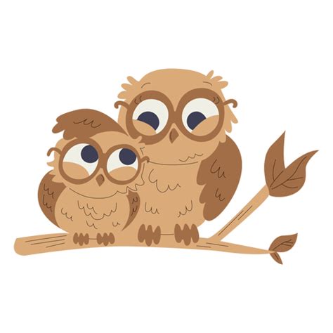 Animals Mom And Baby Owls Illustration Transparent Png And Svg Vector File
