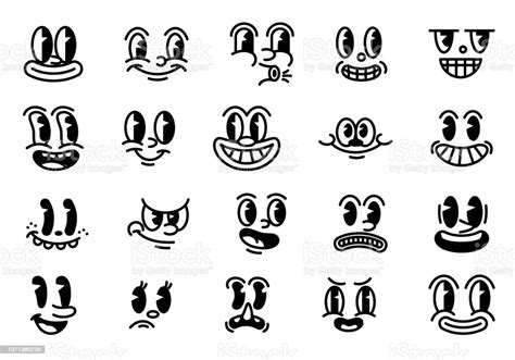 Set Of Retro Cartoon Mascot Characters Stock Illustration Download