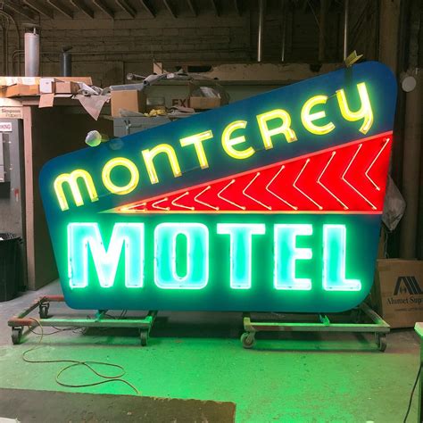 Neon Monterey Motel Vintage Neon Signs Neon Signs Neon