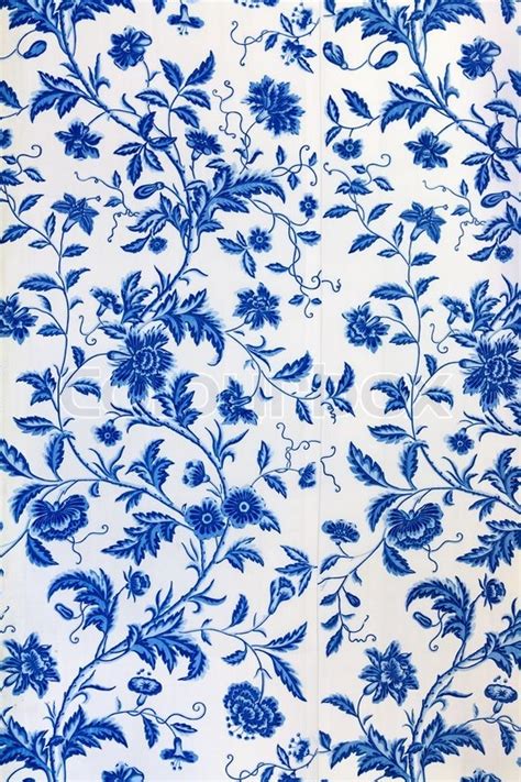 38 Navy Blue Floral Wallpaper Wallpapersafari