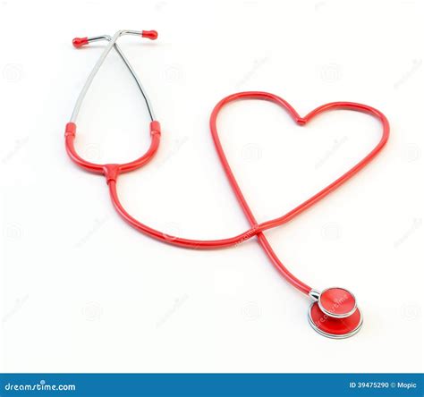 Heart Shaped Stethoscope Stock Photo Image Of Equipment 39475290