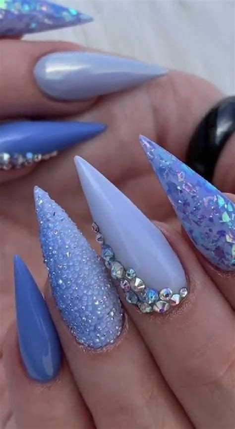 35 Glittering Diamond Stiletto Nail Designs To Copy In 2020 Artofit