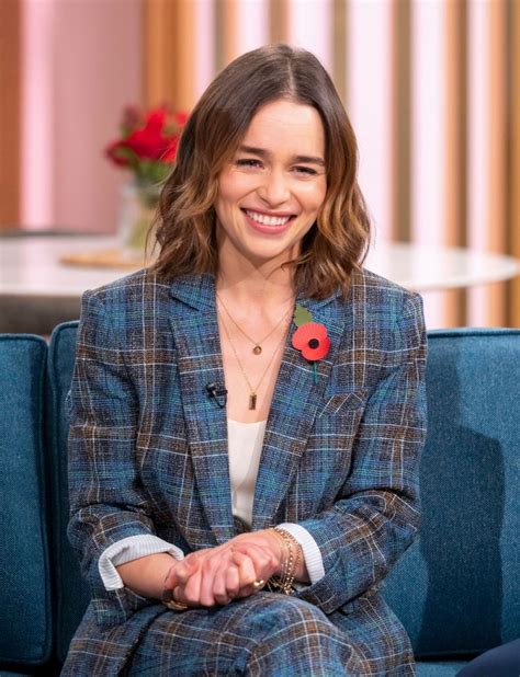 For her role in terminator: EMILIA CLARKE at This Morning Show in London 11/11/2019 - HawtCelebs