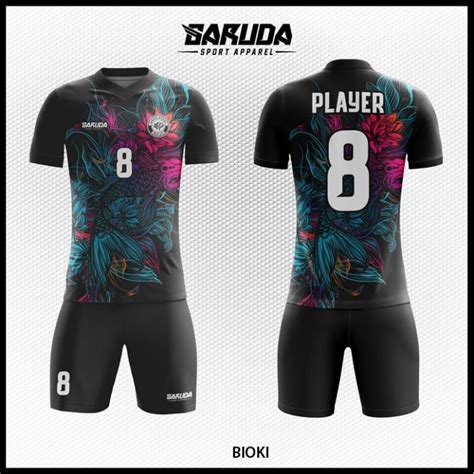 Desain baju anda sendiri di studio online kami. Desain Baju Futsal Warna Hitam Motif Abstrak Super Keren - Garuda Print